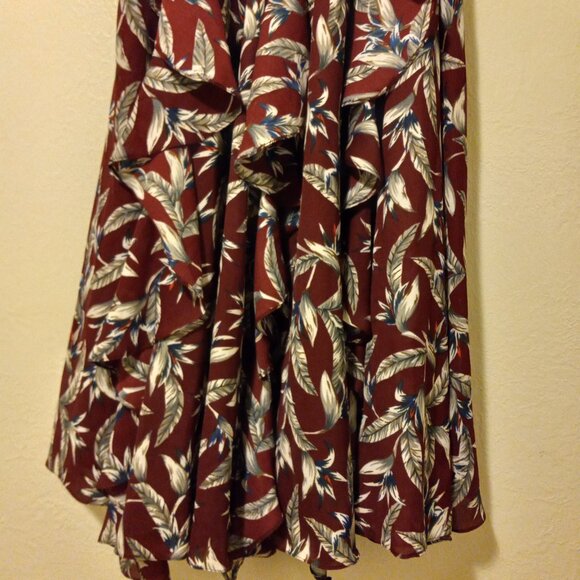 NWT Anthro Reynu Taandon Leaf Print Maxi Skirt Size S - Picture 3 of 16